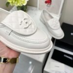 Chanel Moccasins White For Women - Image 4