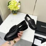 Chanel Moccasins Black For Women - Image 9
