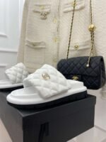 Chanel Mules White For Women - Image 4