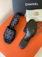 Chanel Sandals Black For Women 1.77in/4.5cm - Image 5