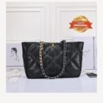 [True-to-ORIGINAL] Chanel Shopping Chanel Bag 19 Black For Women 16in/41cm - Image 8