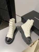 Chanel Short Boots White For Women - Image 10