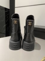 Chanel Short Boots Black For Women - Image 10