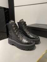 Chanel Short Boots Black For Women - Image 8