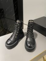 Chanel Short Boots Black For Women - Image 5