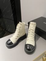 Chanel Short Boots White For Women - Image 9
