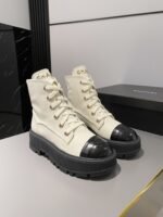 Chanel Short Boots White For Women - Image 6