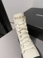 Chanel Short Boots White For Women - Image 4