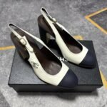 Chanel Slingbacks White And Dark Blue For Women - G45564 B15702 NV160 - Image 2
