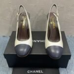 Chanel Slingbacks White And Dark Blue For Women - G45564 B15702 NV160 - Image 3