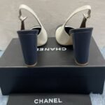Chanel Slingbacks White And Dark Blue For Women - G45564 B15702 NV160 - Image 5