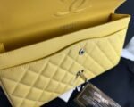 Chanel 11.12 Classic Double Flap Crossbody Bag 10in/ 25.5cm Yellow Silver Hardware For Women - Image 7