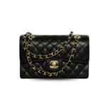 Chanel Classic Small Shoulder Bag 9.1in/ 23cm Black Gold Hardware For Women A01113-Y01864-C3906