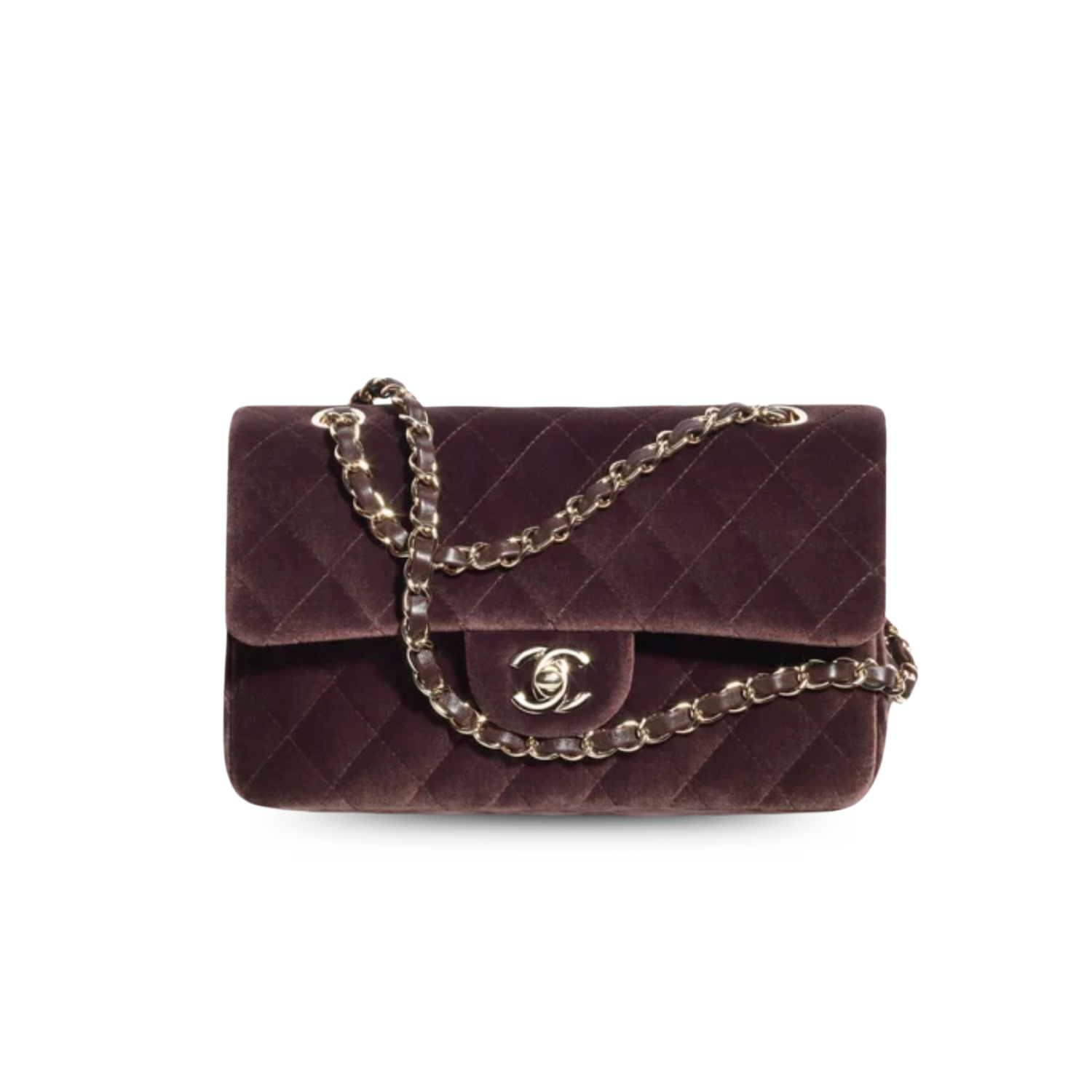 Chanel-Small-Classic-Handbag-Dark-Brown-For-Women.png Chanel Classic Handbag Small 9.1in/ 23cm Dark Brown For women A01113-B20703-U1115 - Image 1