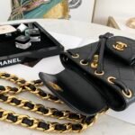 Chanel Small Vintage Duma Backpack 6.7in/ 17cm Black Gold Hardware For Women - Image 8