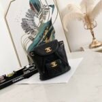 Chanel Small Vintage Duma Backpack 6.7in/ 17cm Black Gold Hardware For Women - Image 2