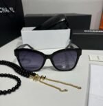 Chanel Square Sunglasses Black For Women A71510 X02016 S2218 - Image 2