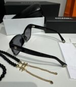 Chanel Square Sunglasses Black For Women A71510 X02016 S2218 - Image 3