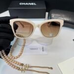 Square Sunglasses Beige And Gold For Women A71510 X08101 S9713 - Image 4
