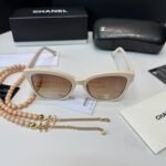 Square Sunglasses Beige And Gold For Women A71510 X08101 S9713 - Image 3
