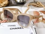 Chanel Sunglasses Squares Beige For Women - Image 3