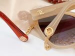 Chanel Sunglasses Squares Beige For Women - Image 2