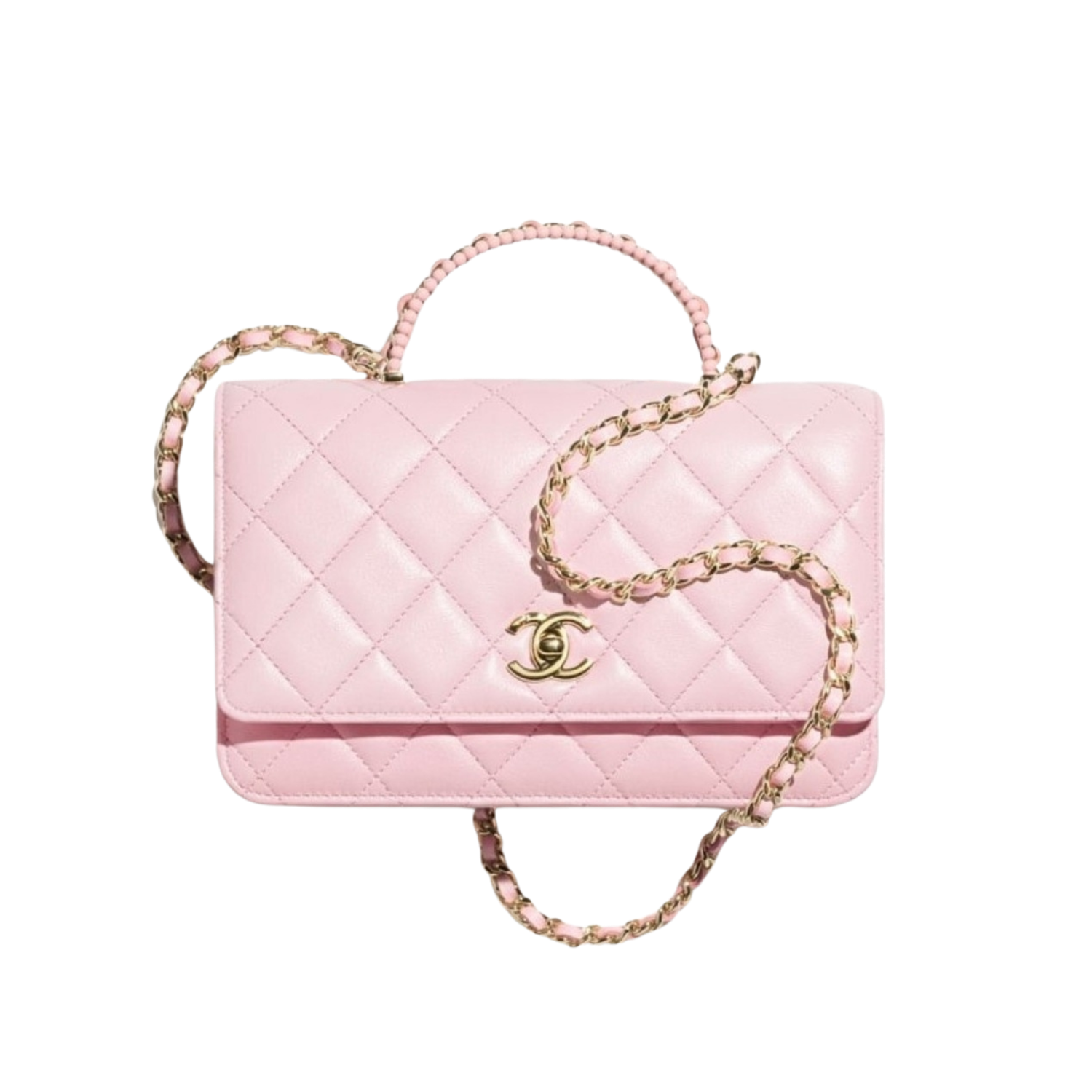 Chanel-Wallet-On-Chain-Top-Handle-Bag-7.6in19cm-Light-Pink-Gold-Hardware-For-Women-AP4451-B19409-NADOE.png Chanel Wallet On Chain Crossbody Bag 7.6in/ 19cm Light Pink Gold Hardware For Women AP4451 B19409 NADOE - Image 1