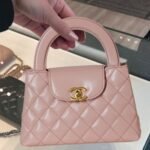 Chanel Kelly Top Handle Bag 7.8in/ 19cm Light Pink Gold Hardware For Women - Image 2
