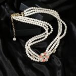 Chanel Triple-Strand Pearl & Floral Gold-Toned For Women - Image 5
