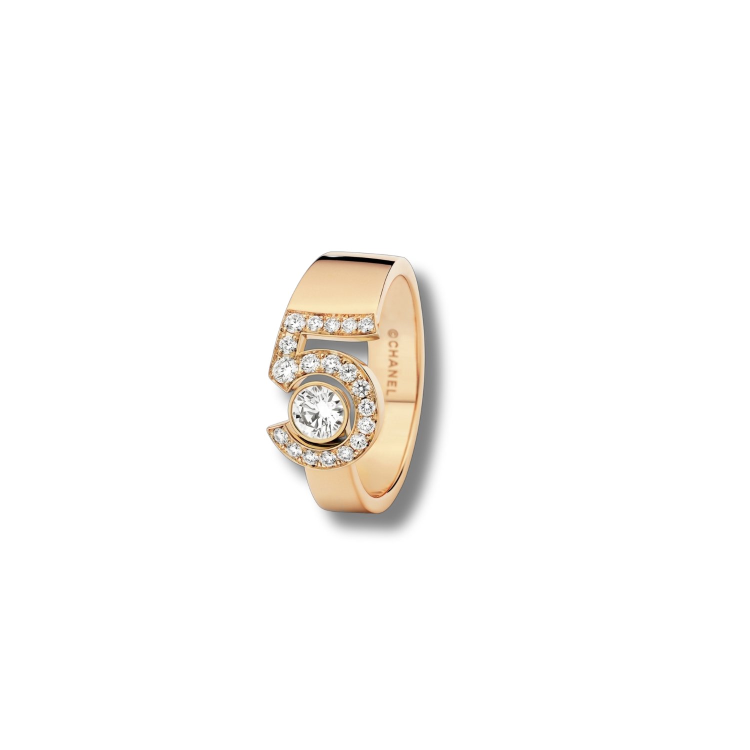 Chanel-ring.jpg Chanel Eternal N°5 Ring Beige Gold For Women J12187 - Image 1