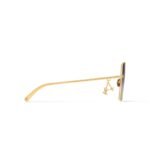 Louis Vuitton Charm Square Sunglasses Gold For Women Z1718U - Image 3