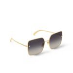 Louis Vuitton Charm Square Sunglasses Gold For Women Z1718U