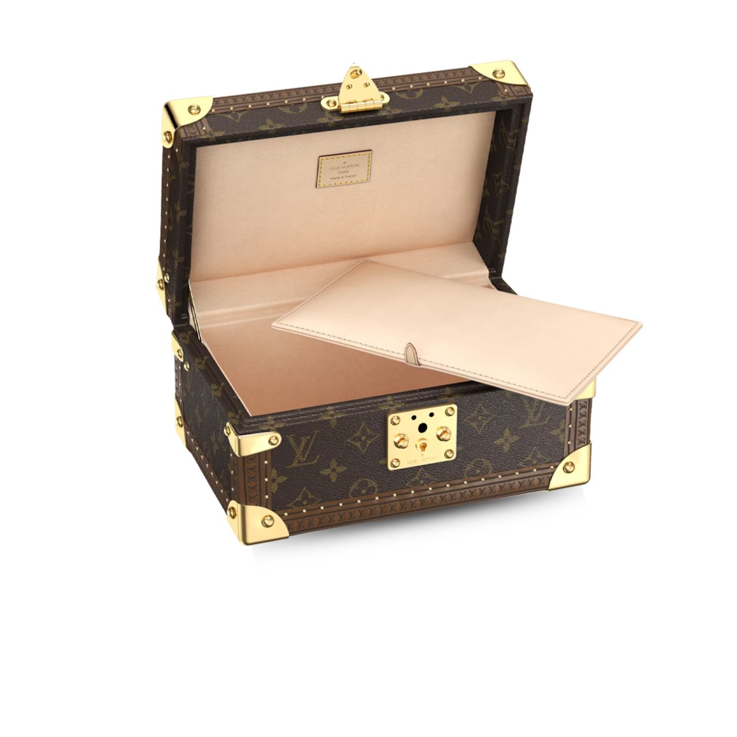 Coffret-Tresor-24-6.jpg Louis Vuitton Coffret Tresor 24 Cream For Women 9.8in/25cm M10139 - Image 1