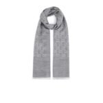 Gucci GG Wool Silk Scarf Grey 200cm/79in For Women