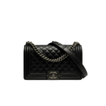 Chanel Boy Handbag Silver Hardware Black For Women, Women's Bags, Shoulder And Crossbody Bags 9.8in/25cm A67086