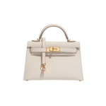 Hermes Mini Kelly Craie For Women Gold-Toned Hardware 7.5in/19cm