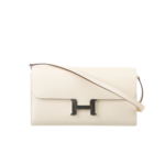 Hermes Constance Long Togo Wallet White, Silver Toned Hardware Bag For Women, Women's Handbags, Shoulder Bags 8.1in/21cm