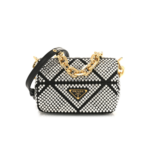 Prada Satin Mini-Bag With Crystals Black For Women 6.7 in / 17 cm 1BD329_2AWL_F0522_V_QOO