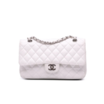 Chanel Classic HandBag White For Women 9.9in/25.5cm A01112