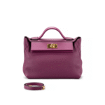 Hermes 24/24 Clemence Swift Purple For Women, Women's Handbags, Shoulder Bags 11.4in/29cm