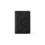 Louis Vuitton Pocket Organizer In Black Monogram Shadow Calfskin For Men, Men's Wallet 11cm LV M62899