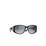 Chanel Rectangle Sunglasses Black For Women A71498 X08220 S2271