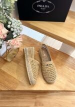 Prada Crochet Espadrilles Beige For Women 1S055N_3LLQ_F0018_F_020 - Image 3