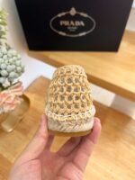 Prada Crochet Espadrilles Beige For Women 1S055N_3LLQ_F0018_F_020 - Image 7