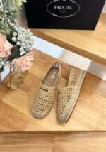 Prada Crochet Espadrilles Beige For Women 1S055N_3LLQ_F0018_F_020 - Image 6