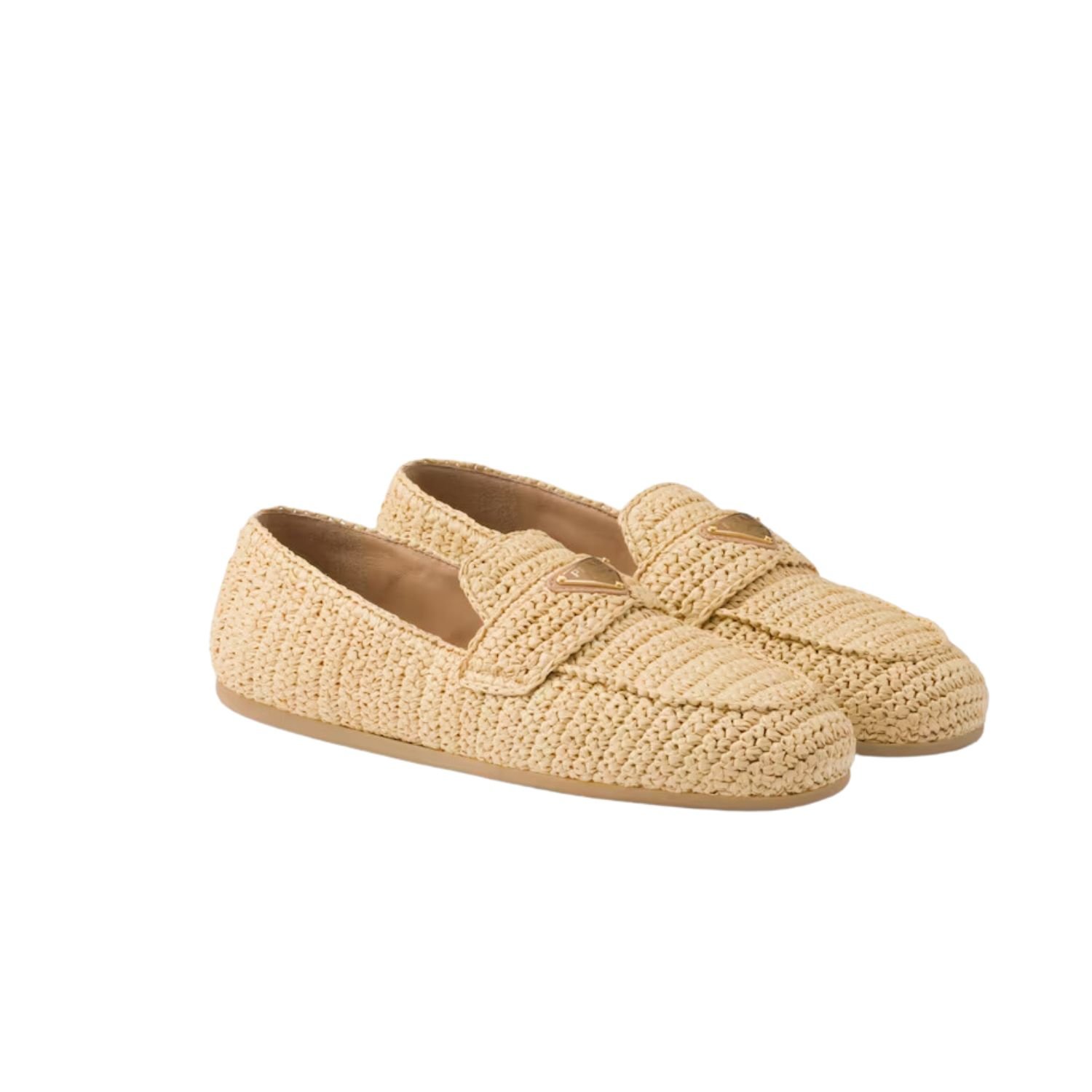 Crochet-Loafers.jpg Prada Crochet Loafers Beige For Women 1D437N_2C2T_F0018_F_005 - Image 1