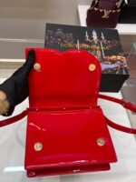 Dolce Gabbana Logo Crossbody Bag 7.8In/ 20cm Red Gold Hardware For Women BB7287A147180315 - Image 4
