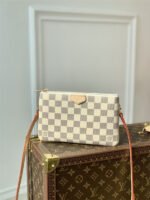 Louis Vuitton Pochette Double Zip Shoulder Bag 7.9in/ 20cm Multicolor Gold Hardware For Women N60460 - Image 7