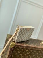 Louis Vuitton Pochette Double Zip Shoulder Bag 7.9in/ 20cm Multicolor Gold Hardware For Women N60460 - Image 3