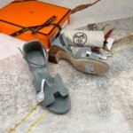 Hermes Encens 50 Sandal Jade Grey For Women - Image 6
